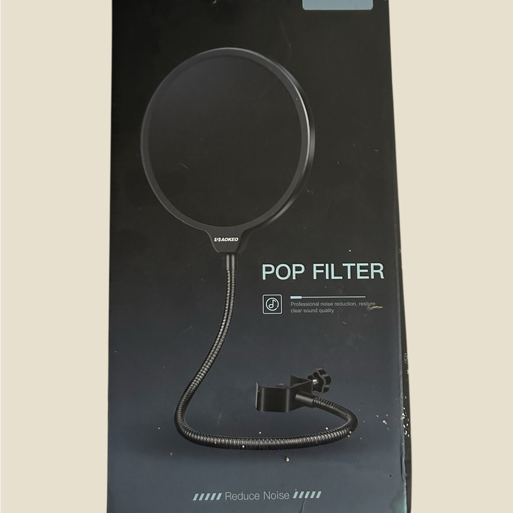 Black Pop Filter for Microphones